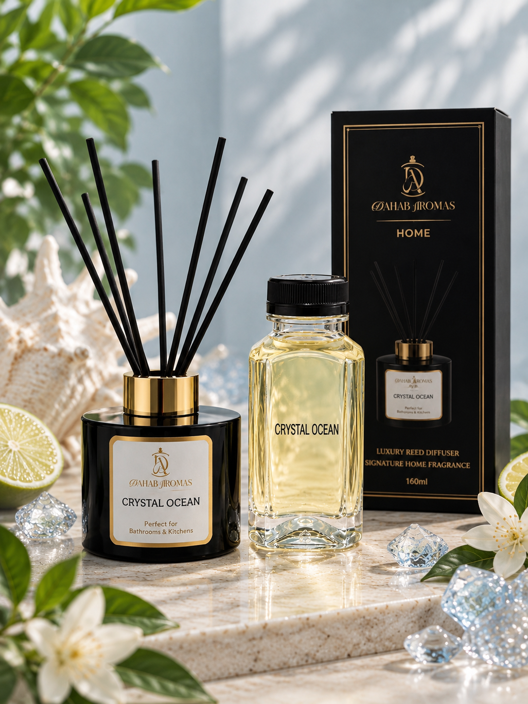 Crystal Ocean Reed Diffuser  Refill Set